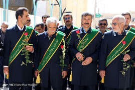 تجدید میثاق خدام حرم سیدعلاءالدین حسین(ع) به آستان مقدس شاهچراغ(ع) _شیراز‎
