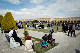 مسافران نوروزی در اصفهان