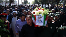 تشییع پیکر جانباز شهیددر ساوه