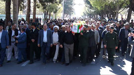 تشییع پیکر جانباز شهیددر ساوه