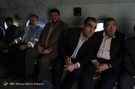 بازدید وزیر بهداشت از مناطق زلزله زده در خراسان