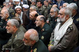 دیدار نوروزی فرماندهان ارشد نیروهای مسلح با رهبر معظم انقلاب