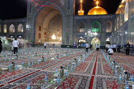 مراسم معنوی اعتکاف در مسجد گوهرشاد حرم رضوی