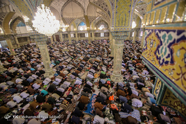 مراسم معنوی اعتکاف در قم‎