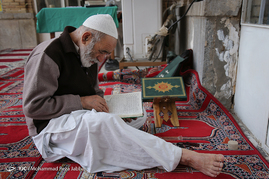مراسم معنوی اعتکاف در قم‎