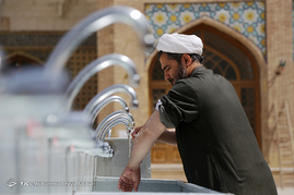 مراسم معنوی اعتکاف در قم‎