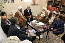 دیدار اعضای کمیسیون امنیت ملی مجلس شورای اسلامی با مراجع تقلید قم‎