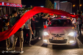 شادی هواداران پرسپولیس در خیابان های تهران