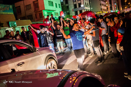 شادی هواداران پرسپولیس در خیابان های تهران