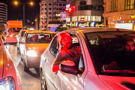 شادی هواداران پرسپولیس در خیابان های تهران