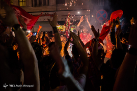 شادی هواداران پرسپولیس در خیابان های تهران