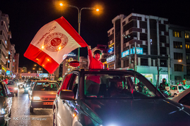 شادی هواداران پرسپولیس در خیابان های تهران