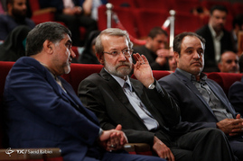 سخنرانی علی لاریجانی در مراسم افتتاح تالار بزرگ غرب استان تهران در شهر قدس