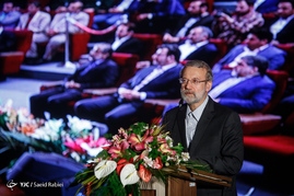 سخنرانی علی لاریجانی در مراسم افتتاح تالار بزرگ غرب استان تهران در شهر قدس