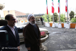 پشت صحنه ضبط برنامه حسن روحانی نامزد انتخابات ریاست جمهوری