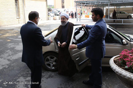 پشت صحنه ضبط برنامه حسن روحانی نامزد انتخابات ریاست جمهوری