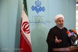 پشت صحنه ضبط برنامه حسن روحانی نامزد انتخابات ریاست جمهوری