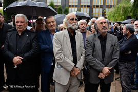 مراسم تشییع پیکر نقی سیف جمالی بازیگر پیشکسوت تئاتر,تلویزیون و سینما از تالار وحدت