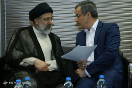 پشت صحنه ضبط برنامه ابراهیم رئیسی نامزد انتخابات ریاست جمهوری