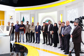 پشت صحنه ضبط برنامه مصطفی هاشمی طبا نامزد انتخابات ریاست جمهوری