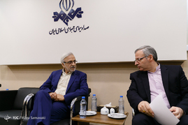 پشت صحنه ضبط برنامه مصطفی هاشمی طبا نامزد انتخابات ریاست جمهوری