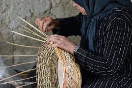 کارگاه‌ سبدبافی بانوان روستای ویست شهرستان خوانسار
