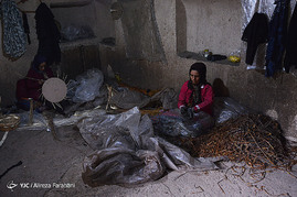 کارگاه‌ سبدبافی بانوان روستای ویست شهرستان خوانسار