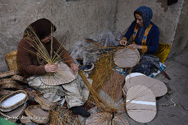 کارگاه‌ سبدبافی بانوان روستای ویست شهرستان خوانسار