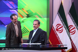 پشت صحنه ضبط برنامه اسحاق جهانگیری نامزد انتخابات ریاست جمهوری