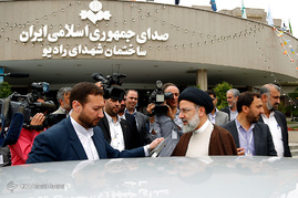 پشت صحنه ضبط برنامه ابراهیم رئیسی نامزد انتخابات ریاست جمهوری