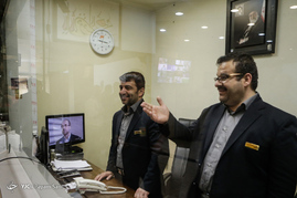 پشت صحنه ضبط برنامه محمدباقر قالیباف نامزد انتخابات ریاست جمهوری