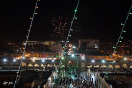 حرم مطهر رضوی در شب نیمه شعبان