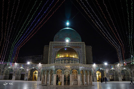 حرم مطهر رضوی در شب نیمه شعبان