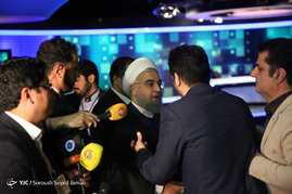 پشت صحنه گفتگوی ویژه خبری با حسن روحانی نامزد انتخابات ریاست جمهوری