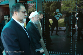 پشت صحنه ضبط برنامه حسن روحانی نامزد انتخابات ریاست جمهوری