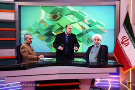 پشت صحنه ضبط برنامه حسن روحانی نامزد انتخابات ریاست جمهوری