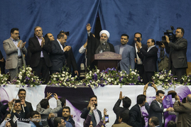همایش انتخاباتی حسن روحانی در ورزشگاه آزادی