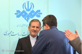 پشت صحنه ضبط برنامه معاونت سیما اسحاق جهانگیری نامزد انتخابات ریاست جمهوری