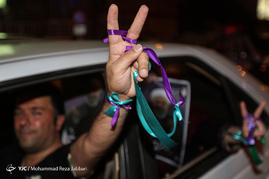 شور و حال انتخاباتی جوانان در خیابان‌های قم‎