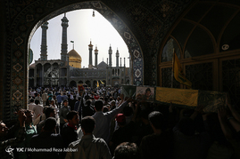 تشییع پیکر دو شهید مدافع حرم در قم‎