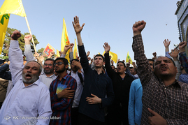 تشییع پیکر دو شهید مدافع حرم در قم‎