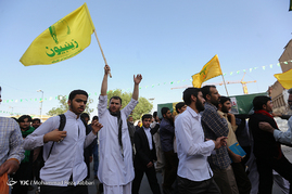 تشییع پیکر دو شهید مدافع حرم در قم‎