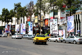 تبلیغات خیابانی کاندیدهای ریاست جمهوری و شورای شهر _ شیراز‎