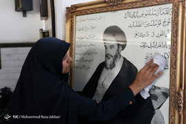 غبارروبی مساجد در آستانه ماه مبارک رمضان - قم‎