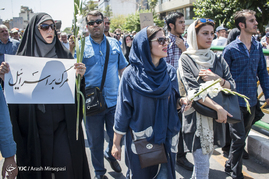 تشییع پیکر شهدای حادثه تروریستی تهران