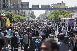 تشییع پیکر شهدای حادثه تروریستی تهران