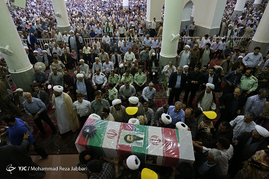 تشییع پیکر حجت الاسلام سیدمهدی تقوی شهید حادثه تروریستی تهران - قم‎