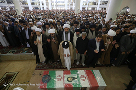 تشییع پیکر حجت الاسلام سیدمهدی تقوی شهید حادثه تروریستی تهران - قم‎