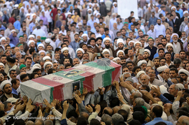 تشییع پیکر حجت الاسلام سیدمهدی تقوی شهید حادثه تروریستی تهران - قم‎