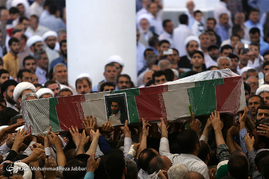 تشییع پیکر حجت الاسلام سیدمهدی تقوی شهید حادثه تروریستی تهران - قم‎
